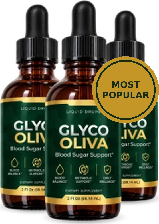 Three bottles of GlycoOliva liquid drops